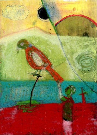 Oranger Vogel, 2013 von Gigi Sudbury